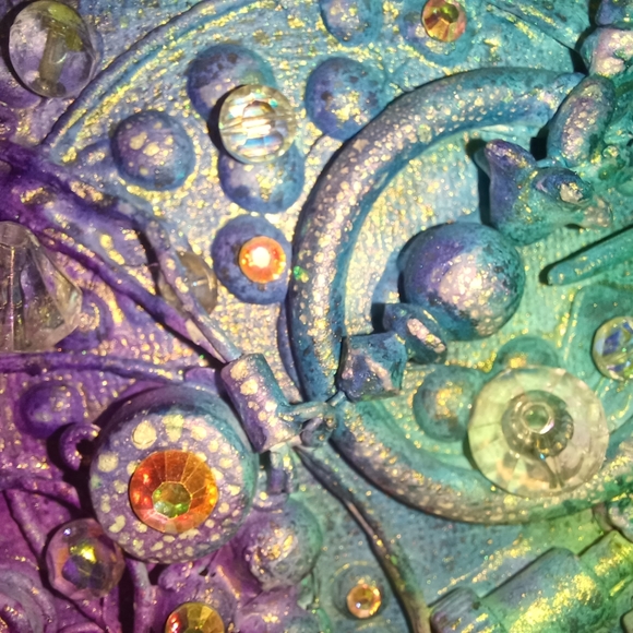 "Neuroscience" Mixed Media 5x7 Framed Creation/Gift OOAK - Picture 2 of 5